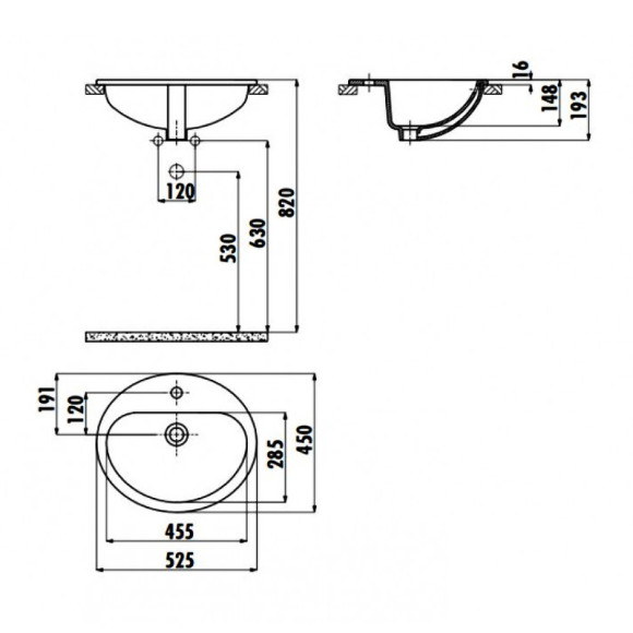 Раковина Creavit 52 TP225-00CB00E-0000 Белая
