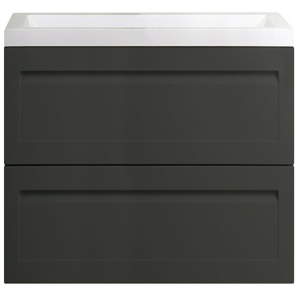 Тумба под раковину Art&Max AM-Platino-750-2C-SO-GM подвесная Серый матовый