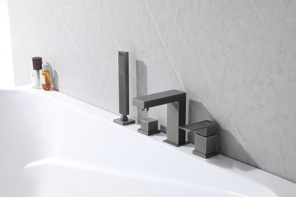 Смеситель на борт ванны Abber Daheim AF8213NG Никель