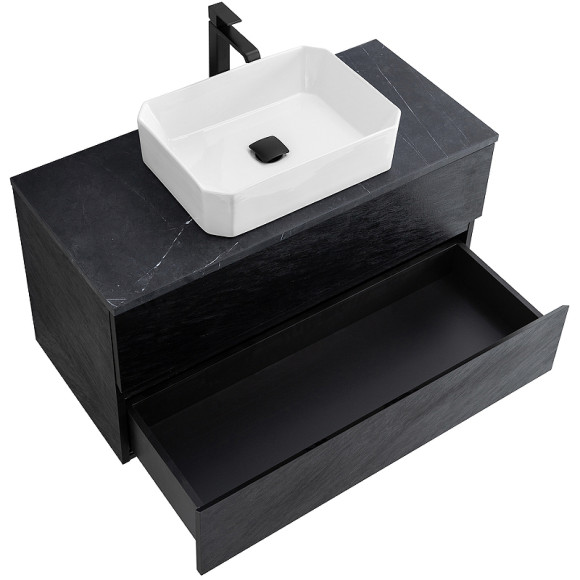 Тумба под раковину Cezares Molveno 46 80 MOLVENO 46-80-2C-SO-NR подвесная Nero