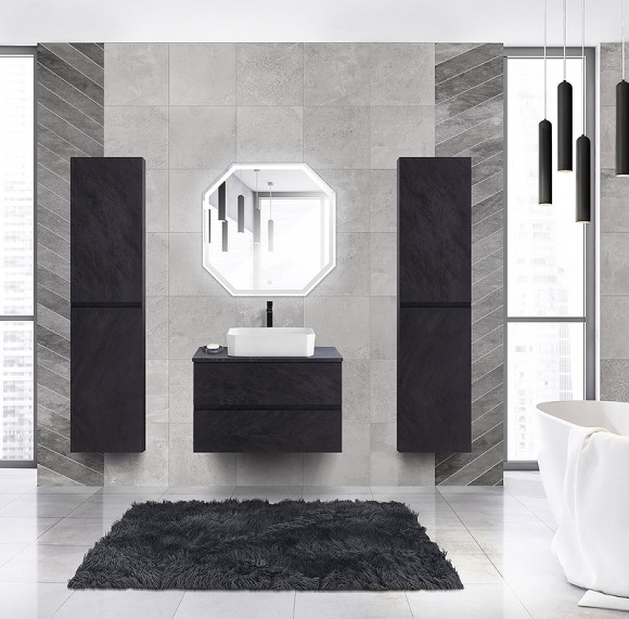 Тумба под раковину Cezares Molveno 46 80 MOLVENO 46-80-2C-SO-NR подвесная Nero