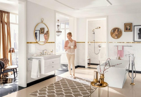 Смеситель для ванны Hansgrohe Metropol Classic 31445090 Хром Золото