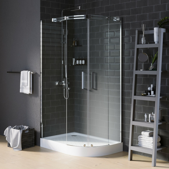 Душевой уголок Grossman Galaxy 110x80 L GR-4110L профиль Хром стекло прозрачное Душевой уголок Grossman Galaxy 110x80 L GR-4110L профиль Хром стекло прозрачное