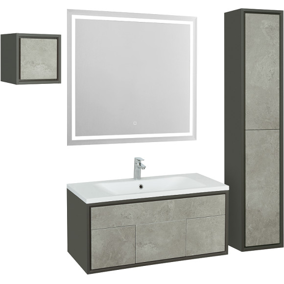 Тумба под раковину Aquaton Уэльс 80 1A267901WA6A0 подвесная Авеллино грей Антрацит