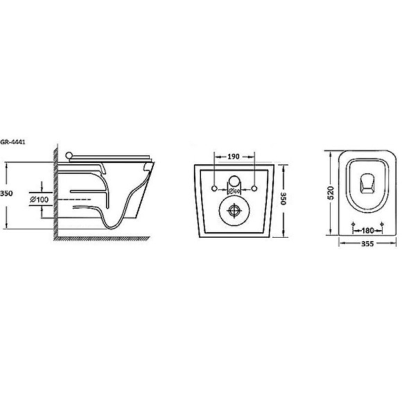 Унитаз Grossman GR-4441S подвесной с сиденьем Микролифт