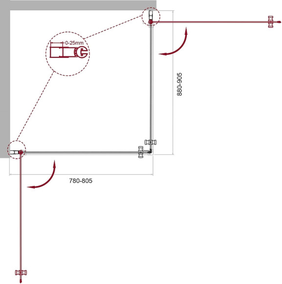 Душевой уголок BelBagno Etna 80х90 ETNA-AH-2-80/90-C-Cr профиль Хром стекло прозрачное Душевой уголок BelBagno Etna 80х90 ETNA-AH-2-80/90-C-Cr профиль Хром стекло прозрачное