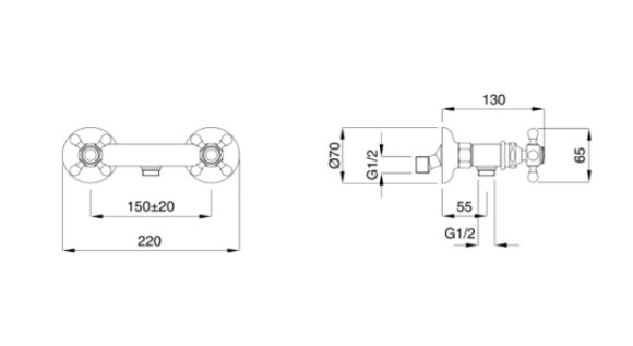 Смеситель для душа Migliore Arcadia 18388 Хром