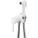 Гигиенический душ со смесителем Boheme Uno 467-WCR Белый матовый Хром