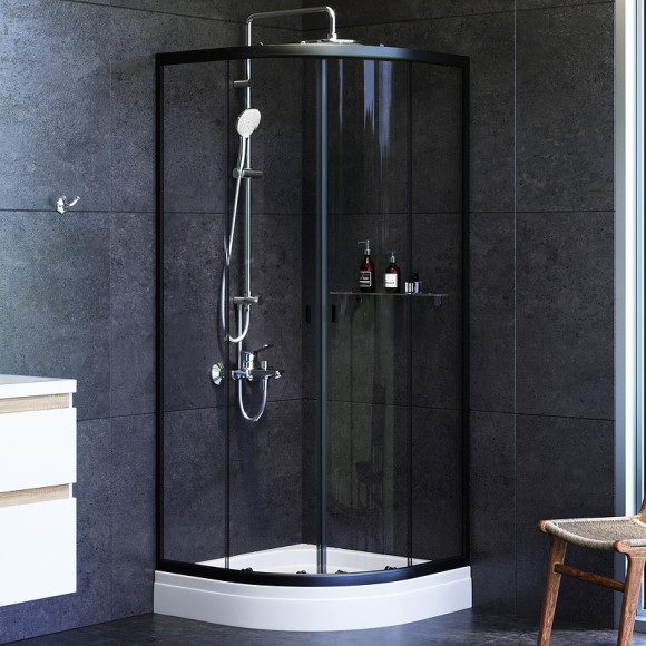 Душевой уголок AM.PM X-Joy Twin Slide 80х80 W88G-205-080BT64 профиль Черный матовый стекло прозрачное Душевой уголок AM.PM X-Joy Twin Slide 80х80 W88G-205-080BT64 профиль Черный матовый стекло прозрачное