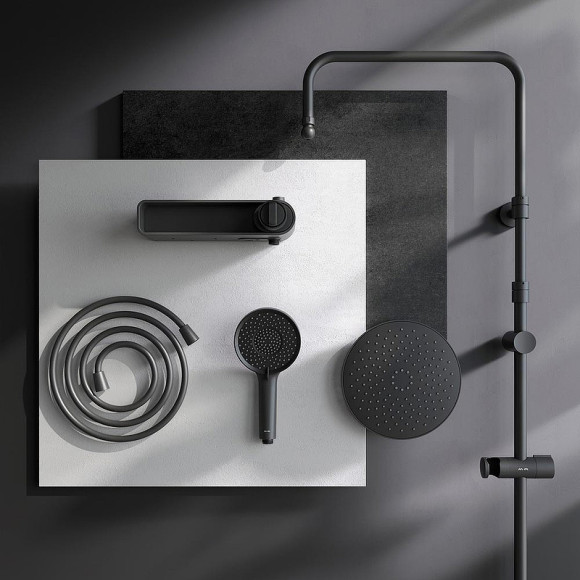 Душевая система AM.PM X-Joy F0785A622 Черная матовая Душевая система AM.PM X-Joy F0785A622 Черная матовая