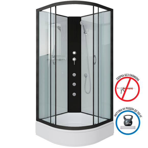 Душевая кабина Niagara Classic 90x90 NG-6701-14BKG с гидромассажем