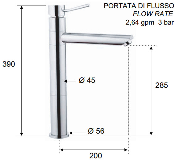 Смеситель для кухни Remer Minimal N40L Хром Смеситель для кухни Remer Minimal N40L Хром