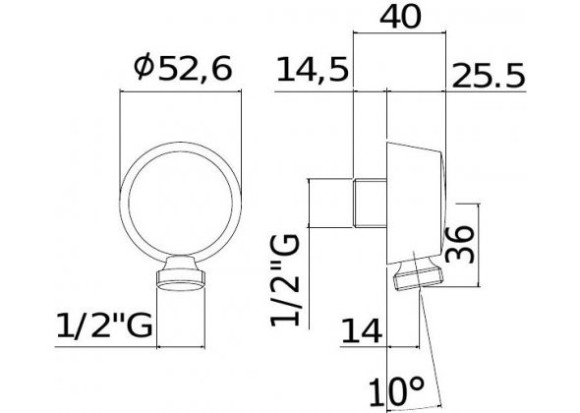 Шланговое подключение Paffoni ZACC130ST Сталь