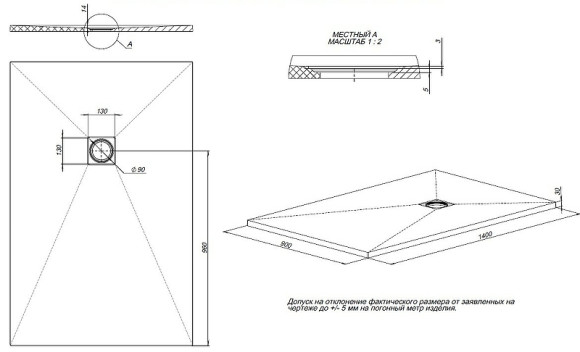 Душевой поддон из искусственного камня Allen Brau Priority 140x90 8.31009-AM Антрацит Душевой поддон из искусственного камня Allen Brau Priority 140x90 8.31009-AM Антрацит