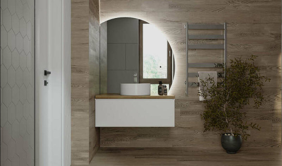 Зеркало Jorno Solis New 106 SolN.02.106/W/JR с подсветкой с бесконтактным выключателем Зеркало Jorno Solis New 106 SolN.02.106/W/JR с подсветкой с бесконтактным выключателем