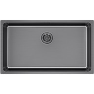 Кухонная мойка Paulmark Yuni 76 Uni YU76-GM Вороненная сталь Кухонная мойка Paulmark Yuni 76 Uni YU76-GM Вороненная сталь