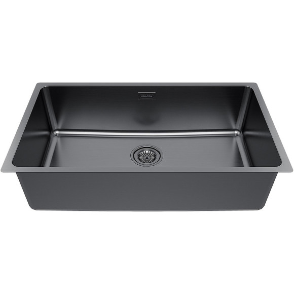 Кухонная мойка Paulmark Yuni 76 Uni YU76-GM Вороненная сталь Кухонная мойка Paulmark Yuni 76 Uni YU76-GM Вороненная сталь