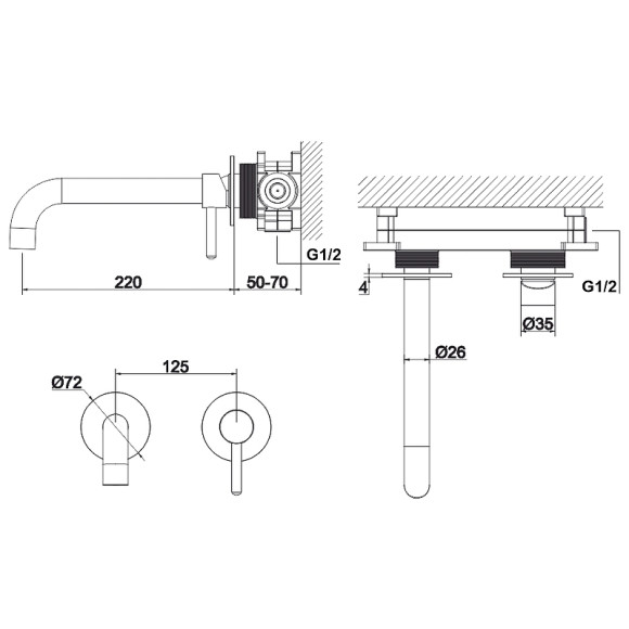 Смеситель для раковины Whitecross Y brushed nickel Y1215NIB Брашированный никель Смеситель для раковины Whitecross Y brushed nickel Y1215NIB Брашированный никель