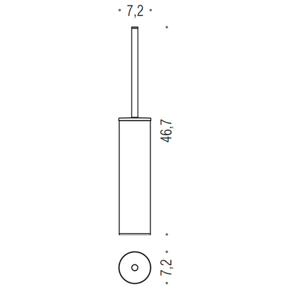 Ершик для унитаза Colombo Design Mini B4006.GM Графит матовый Ершик для унитаза Colombo Design Mini B4006.GM Графит матовый