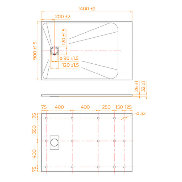 Душевой поддон из стеклопластика RGW TSS-W 140x90 553502914-01 Белый Душевой поддон из стеклопластика RGW TSS-W 140x90 553502914-01 Белый