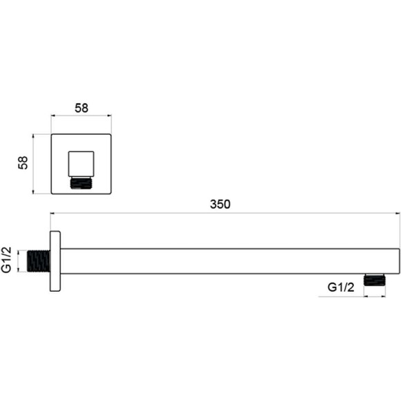 Кронштейн для верхнего душа Aquatek AQ2175CR Хром Кронштейн для верхнего душа Aquatek AQ2175CR Хром