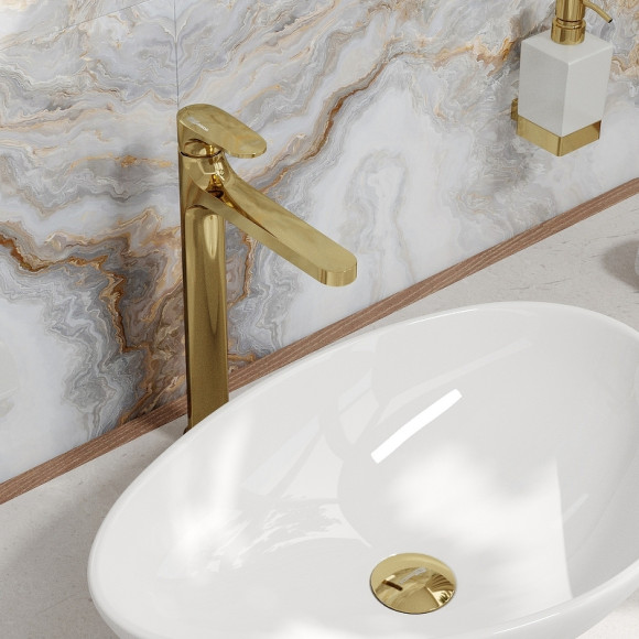 Смеситель для раковины WasserKRAFT Neckar 2103H Золото глянцевое Смеситель для раковины WasserKRAFT Neckar 2103H Золото глянцевое