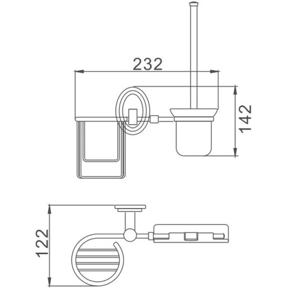 Ершик для унитаза с держателем освежителя воздуха Haiba HB1510-1 Хром
