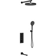 Душевая система Vincea Inspire VSFW-433TI2MB с термостатом Черная матовая
