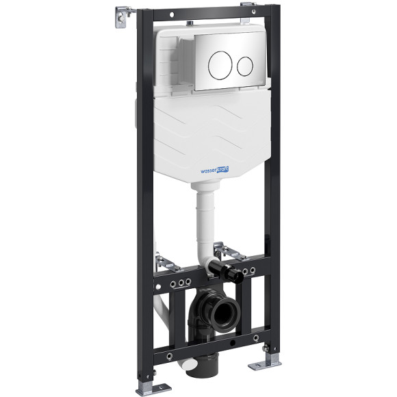 Инсталляция WasserKRAFT Aller 10TLT.010.ME.CH02 для унитаза с клавишей смыва Хром