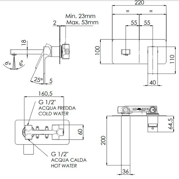 Смеситель для раковины Remer Absolute AU15NO Черный матовый Смеситель для раковины Remer Absolute AU15NO Черный матовый