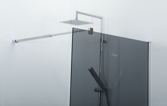 Душевая перегородка Cezares Liberta 80 LIBERTA-L-1-80-GR-Cr профиль Хром стекло серое