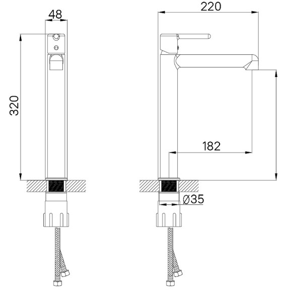 Смеситель для раковины Iddis Aiger AIGBL01i01 Черный матовый