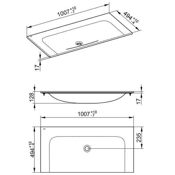 Раковина Keuco Plan 100 32970 311001 Белая Раковина Keuco Plan 100 32970 311001 Белая