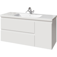 Тумба под раковину Caprigo Forte 120 36117R-SF027 подвесная Белая матовая