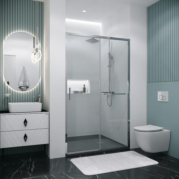 Душевая дверь Grossman Style 110 100.K33.05.110.10.00 профиль Хром стекло прозрачное Душевая дверь Grossman Style 110 100.K33.05.110.10.00 профиль Хром стекло прозрачное