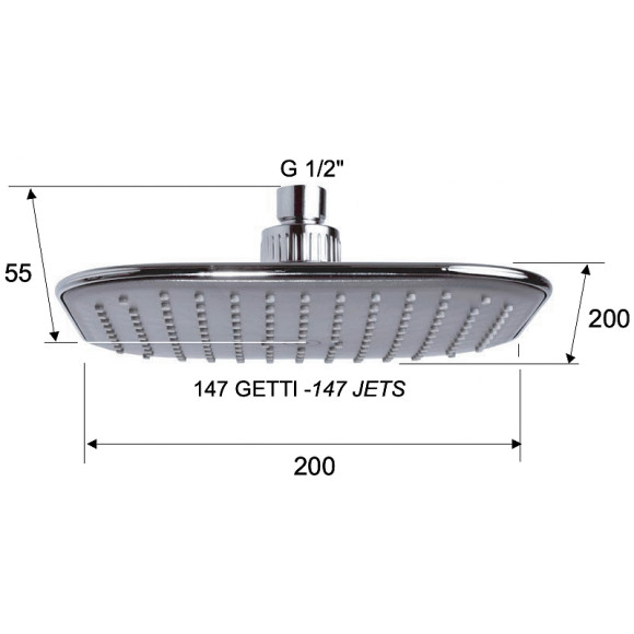 Верхний душ Remer 354QIX Хром Верхний душ Remer 354QIX Хром