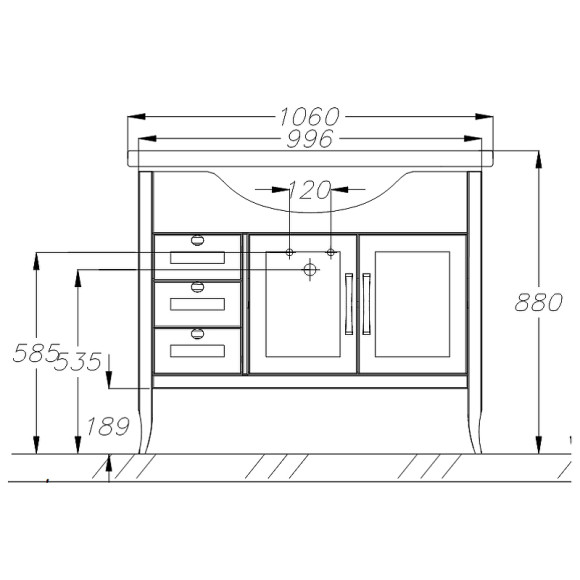 Тумба под раковину Opadiris Мираж 100 00-00005725 Светлый орех Тумба под раковину Opadiris Мираж 100 00-00005725 Светлый орех