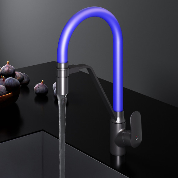 Смеситель для кухни AM.PM Like F8007827 Черный матовый Синий Смеситель для кухни AM.PM Like F8007827 Черный матовый Синий