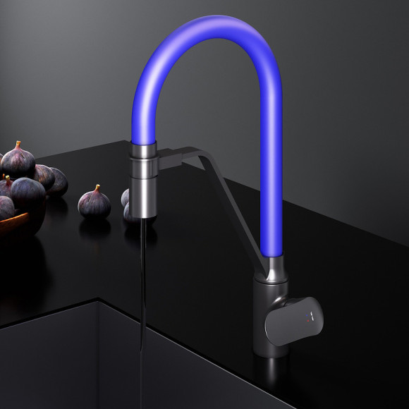 Смеситель для кухни AM.PM Like F8007827 Черный матовый Синий Смеситель для кухни AM.PM Like F8007827 Черный матовый Синий