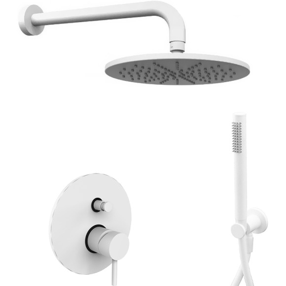Душевая система Paffoni Light KITLIG015BO Белая матовая