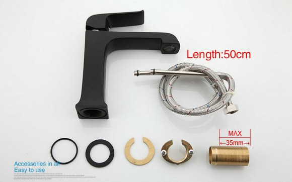 Смеситель для раковины Gappo G50 G1050 Черный матовый