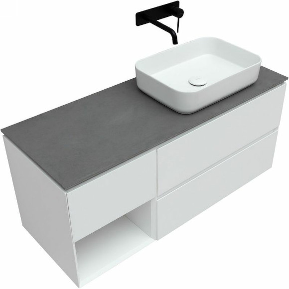 Тумба под раковину Allen Brau Infinity 120 R 1.21007.WM подвесная Белая матовая Тумба под раковину Allen Brau Infinity 120 R 1.21007.WM подвесная Белая матовая