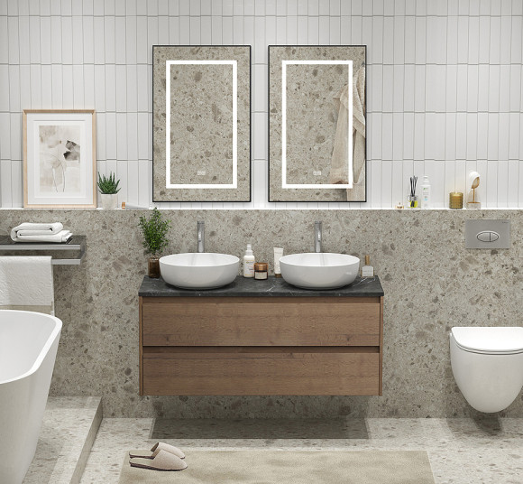 Тумба под раковину BelBagno Kraft 120 KRAFT-1200-2C-SO-2-RT подвесная Rovere Tabacco Тумба под раковину BelBagno Kraft 120 KRAFT-1200-2C-SO-2-RT подвесная Rovere Tabacco