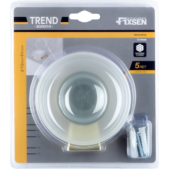 Мыльница Fixsen Trend Gold FX-99008 Золото-сатин