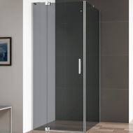 Душевой уголок Cezares Slider 110x80 SLIDER-AH-1-80-100/110-GRIGIO-Cr профиль Хром стекло тонированное