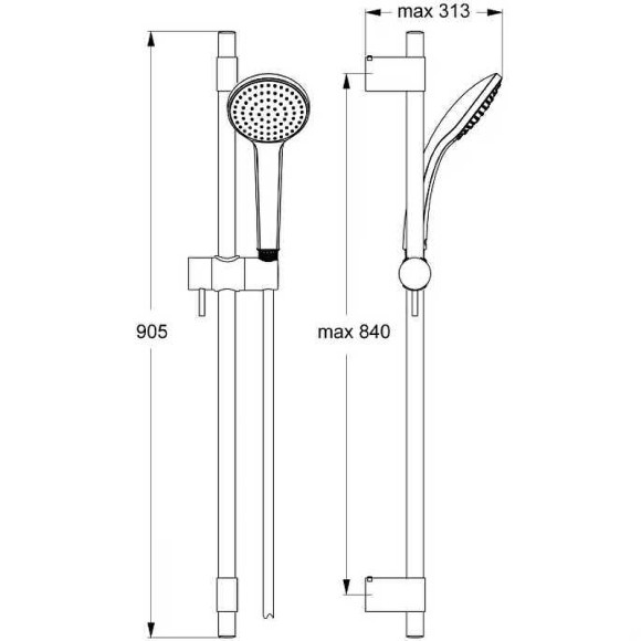 Душевой гарнитур Ideal Standard Ideal Rain Pro B9835AA Хром
