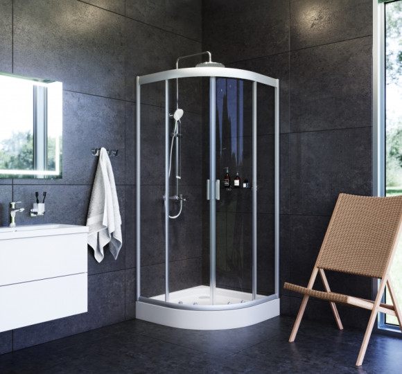 Комплект душевого уголка AM.PM Gem UK91SA с поддоном с мебелью с унитазом с комплектом смесителей с душевым гарнитуром и аксессуарами Комплект душевого уголка AM.PM Gem UK91SA с поддоном с мебелью с унитазом с комплектом смесителей с душевым гарнитуром и аксессуарами