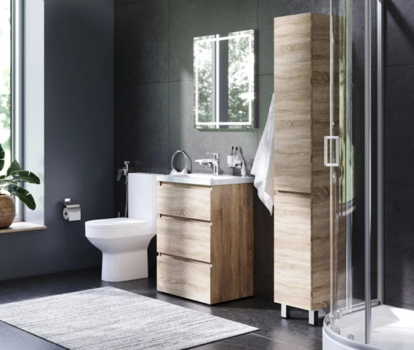 Комплект душевого уголка AM.PM Gem UK91SA с поддоном с мебелью с унитазом с комплектом смесителей с душевым гарнитуром и аксессуарами Комплект душевого уголка AM.PM Gem UK91SA с поддоном с мебелью с унитазом с комплектом смесителей с душевым гарнитуром и аксессуарами