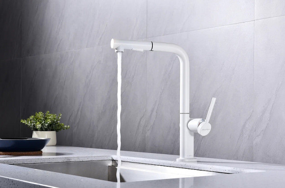 Смеситель для кухни Paulmark Neo Ne214419-431 Белый матовый