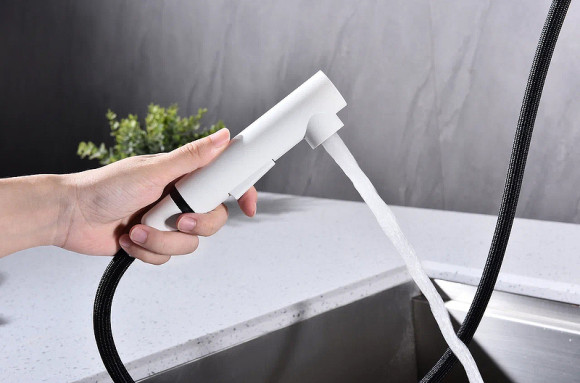 Смеситель для кухни Paulmark Neo Ne214419-431 Белый матовый